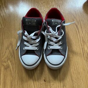 Boys, size 2 Gray, Converse All Star, like new